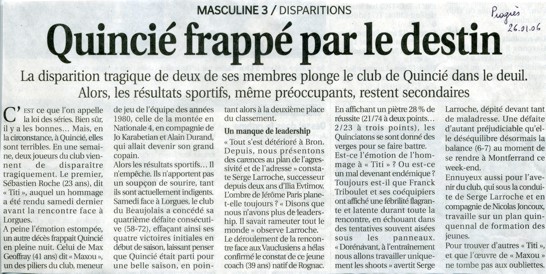 Article du Progrès du 26 janvier 2006