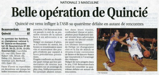 Article du Progrès du lundi 17 octobre 2005